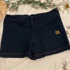 Wilson Navy Blue Athletic Shorts with Minimalist Design